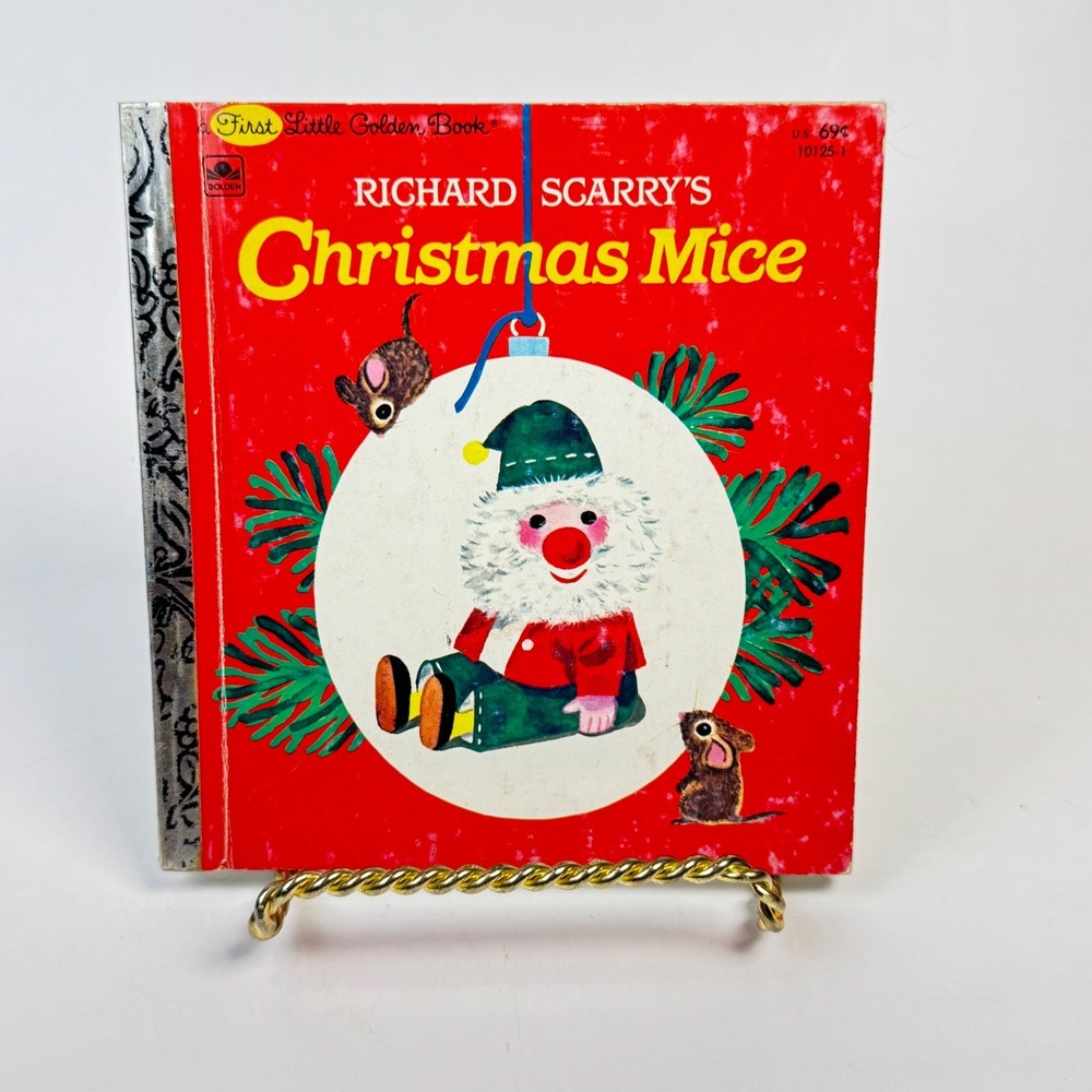 Richard Scarry's Christmas Mice First Little Golden Book Vintage 1965 10125-1